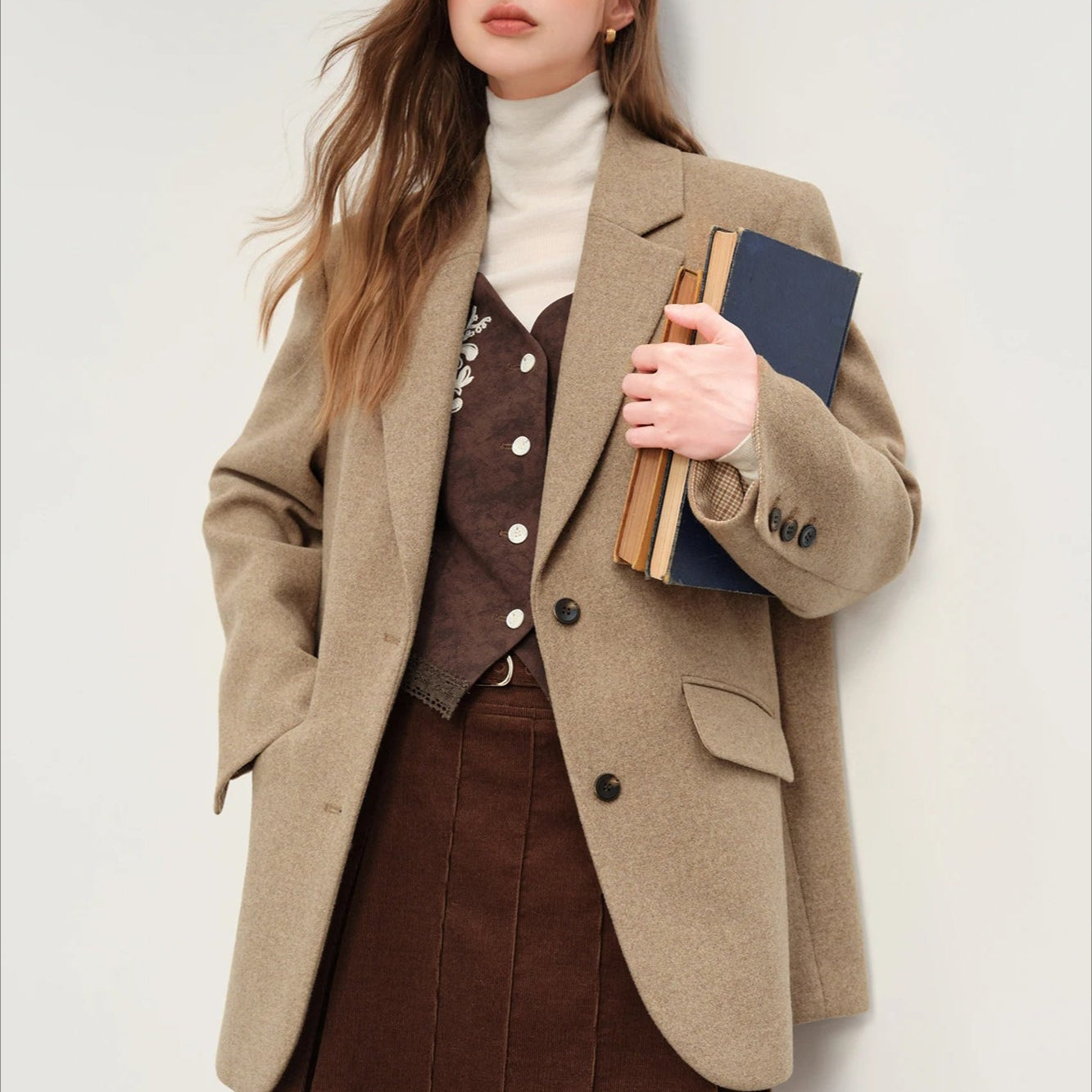 Blazer corto a quadri retrò