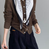 Cardigan in maglia di lana atmosferica