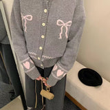 Cardigan con fiocco frontale dalla vestibilità rilassata