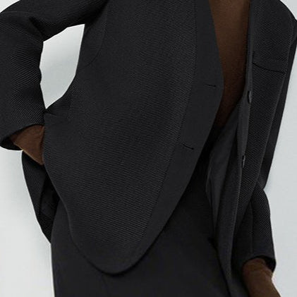 Blazer monopetto con scollo a V