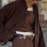 Giacca monopetto con collo alto