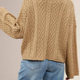 Cardigan oversize in maglia a trecce