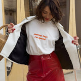 Gonna aderente in pelle sintetica rossa