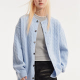 Cardigan a trecce dalla vestibilità rilassata