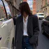 Blazer nero stile retrò ampio