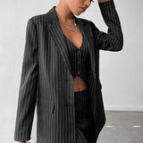 Blazer casual a righe
