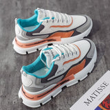 Sneakers da donna - Comode suole spesse - Rete traspirante - Chiusura casual con lacci