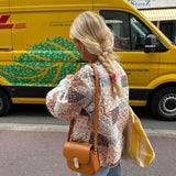 Giacca autunnale da donna in cotone vintage, elegante e comoda