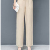 Pantaloni da donna - Vita elastica - Comodi e fluidi - Tessuto leggero ed elegante