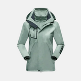 Completo due pezzi da donna - Tessuto intrecciato - Collo alto - Maniche lunghe