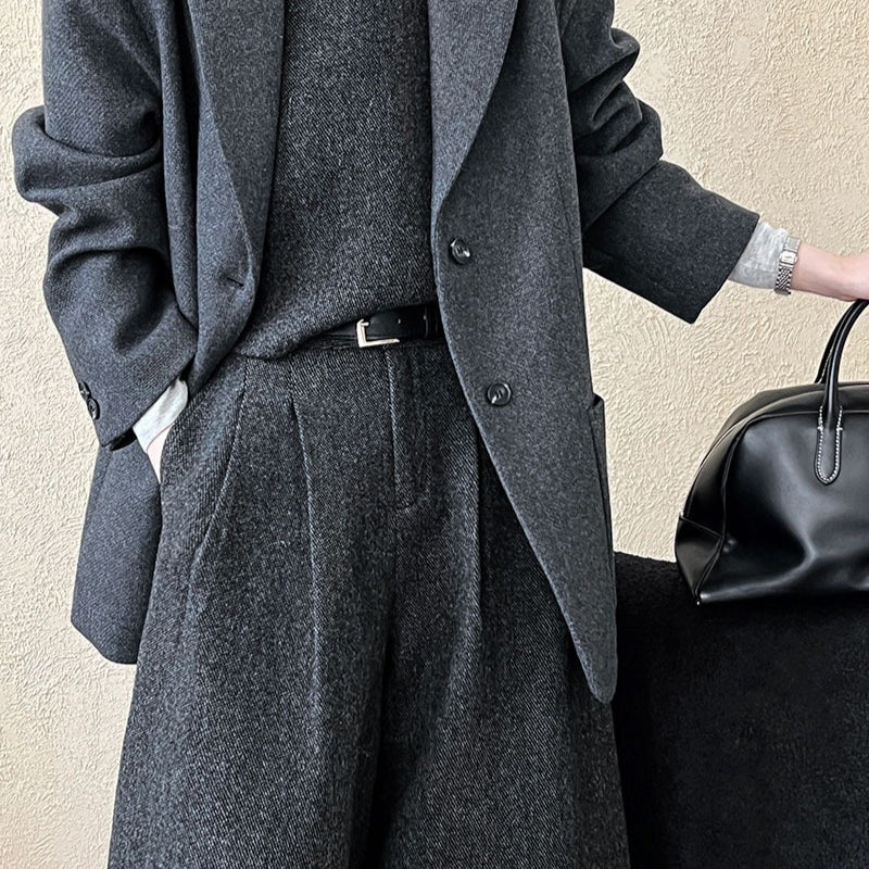 Blazer in misto lana dalla vestibilità rilassata