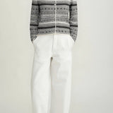 Cardigan in maglia con bottoni e scollo rotondo in jacquard vintage