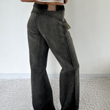 Jeans dritti patchwork vintage