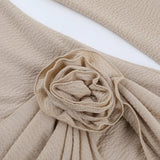 Mini abito aderente con scollo a cuore e motivo floreale 3D