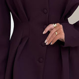 Blazer con scollo a V e cintura in vita