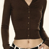 Cardigan corto in maglia slim fit