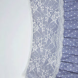 Completo minigonna corta con stampa a pois in pizzo