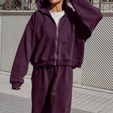 Set due pezzi con felpa con cappuccio e pantaloni della tuta vintage