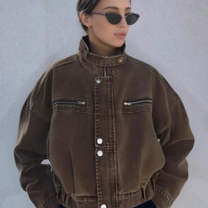 Giacca corta da lavoro in denim