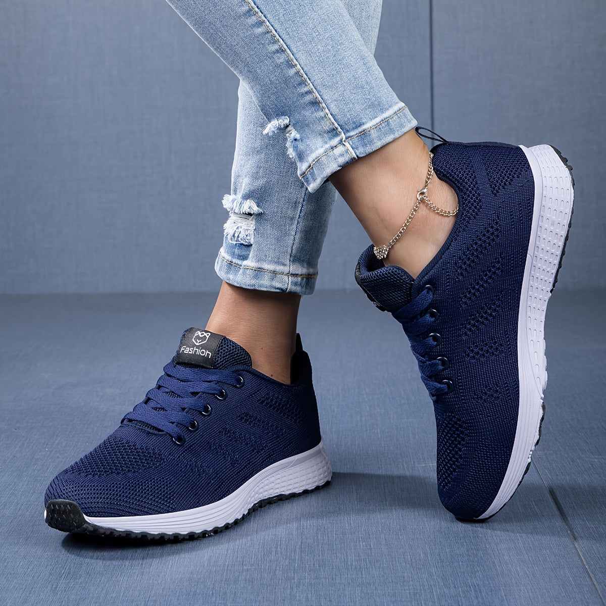 Scarpe sportive da donna – Maglia morbida – Traspiranti – Leggere – Allacciatura bassa