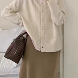 Cardigan in maglia con pizzo vintage