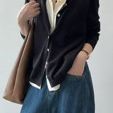 Cardigan a strati color block