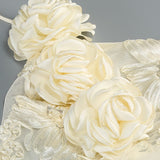 Abito lungo con stampa floreale laminata e scollo all'americana