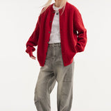 Cardigan a trecce dalla vestibilità rilassata