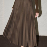 Gonna midi plissettata in maglia a vita alta vintage