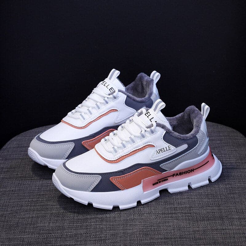 Sneakers da donna - Comode suole spesse - Rete traspirante - Chiusura casual con lacci