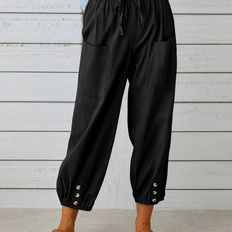 Pantaloni da donna - Vita alta - Vestibilità ampia - Eleganti e comodi