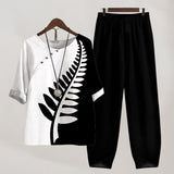 Maja - Set di design in due pezzi con motivo a foglie