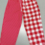 Pantaloni da donna - Vestibilità ampia - Vita elasticizzata - Stampa a righe e quadri