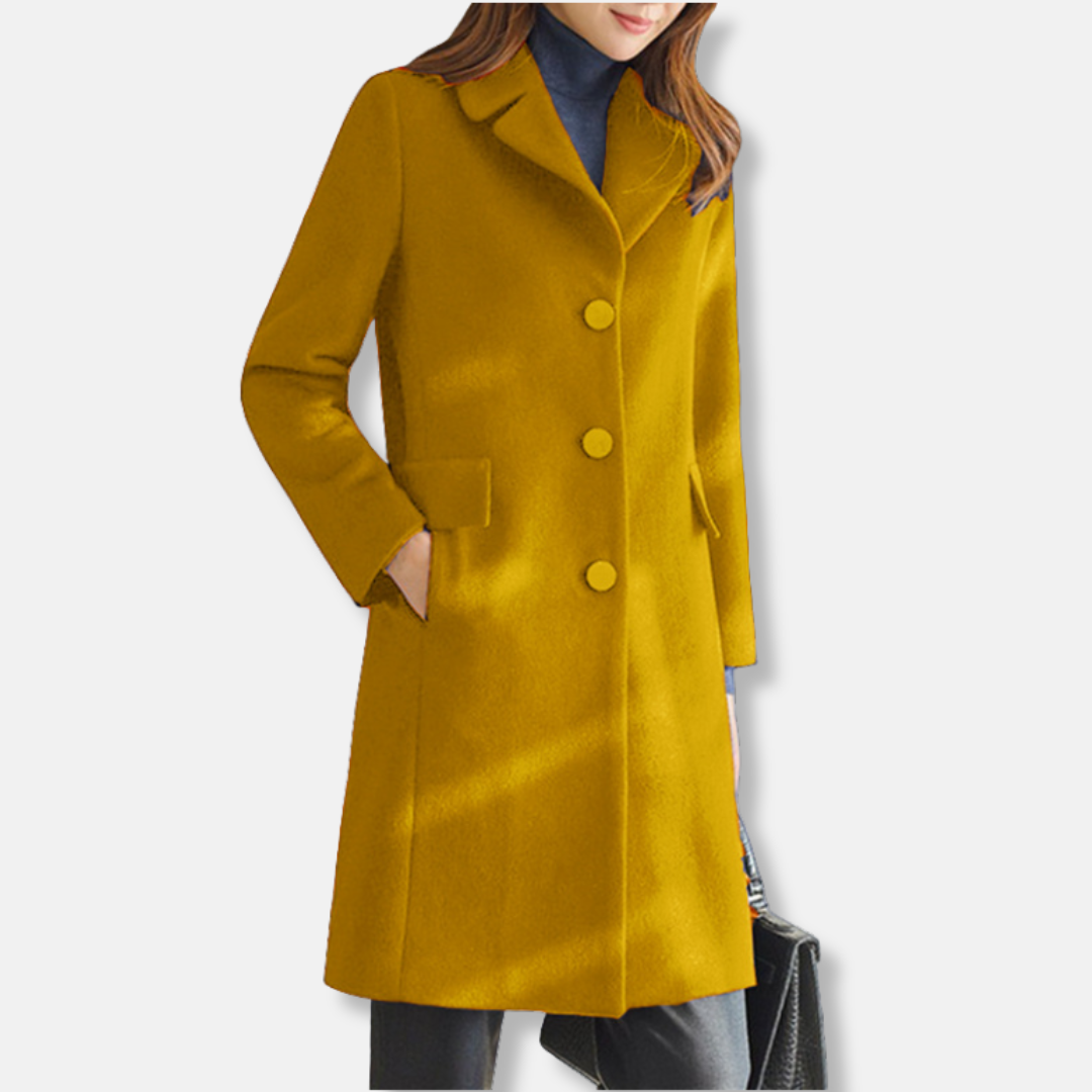Trench da donna – Taglio aderente – Lana – Lunghezza al ginocchio – Collo a lancia