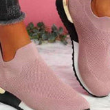 Sneakers da donna - Tessuto a maglia traspirante - Suola leggera e confortevole - Slip-on