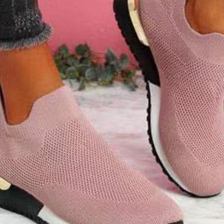 Sneakers da donna - Tessuto a maglia traspirante - Suola leggera e confortevole - Slip-on
