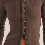 Cardigan a coste tinta unita