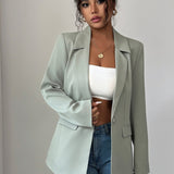 Blazer minimalista a maniche lunghe