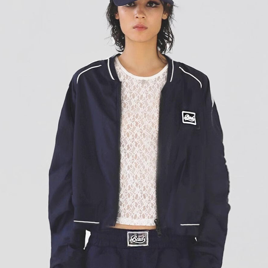 Giubbotto bomber retrò ricamato