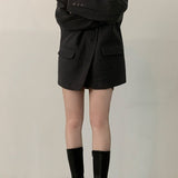 Blazer lungo oversize in misto lana