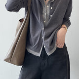 Cardigan a strati color block