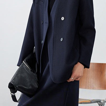 Blazer monopetto con scollo a V