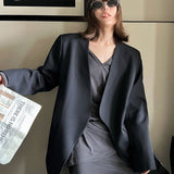 Blazer casual nero oversize