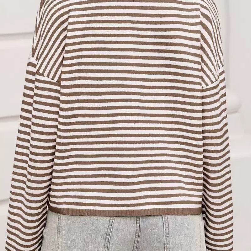 Cardigan a righe color block