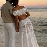 Completo canotta corta Pure Desire con gonna a vita alta