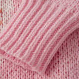 Cardigan lavorato a maglia con scollo a V e motivo a stivale