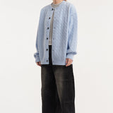 Cardigan a trecce dalla vestibilità rilassata