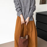 Gonna midi imbottita in cotone trapuntato vintage