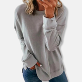 Felpa da donna – Vestibilità rilassata – Morbido cotone – Comodo girocollo – Maniche lunghe