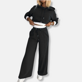 Completo due pezzi da donna - Maglia liscia - Vita alta - Vestibilità comoda